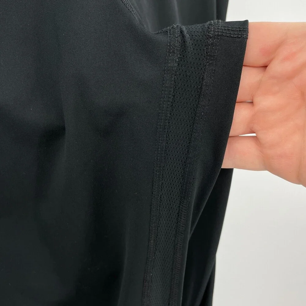 NIKE RUNNING Black Vented Mesh Zipper Running Pants Size S